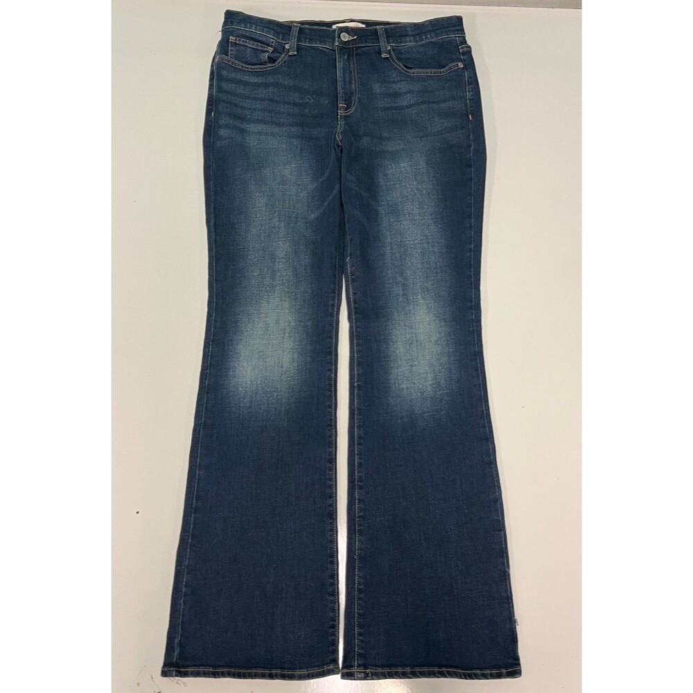 Lucky Brand Sweet Mid Rise Boot Denim Blue Jeans Womens Size 14/32 R Distressed